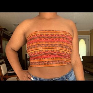 Cute Warm-Tone S Tube Top